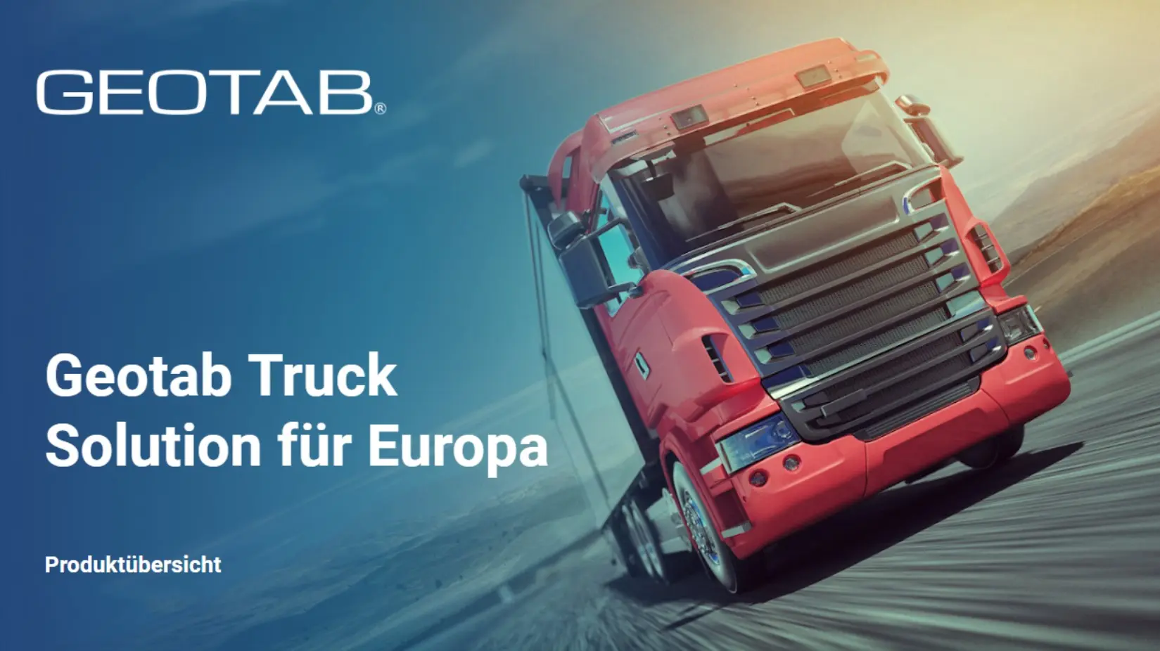 GeoTab Truck Solution - Produktübersicht