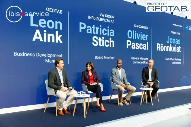 Leon Aink - Business Development Manager, EMEA, Geotab & Patricia Stich - Vorständin, Volkswagen Group Info Services AG & Olivier Pascal - General Manager Connected Cars | Kia Connect GmbH & Jonas Rönnkvist - Head of Data Business, Volvo Car Corporation